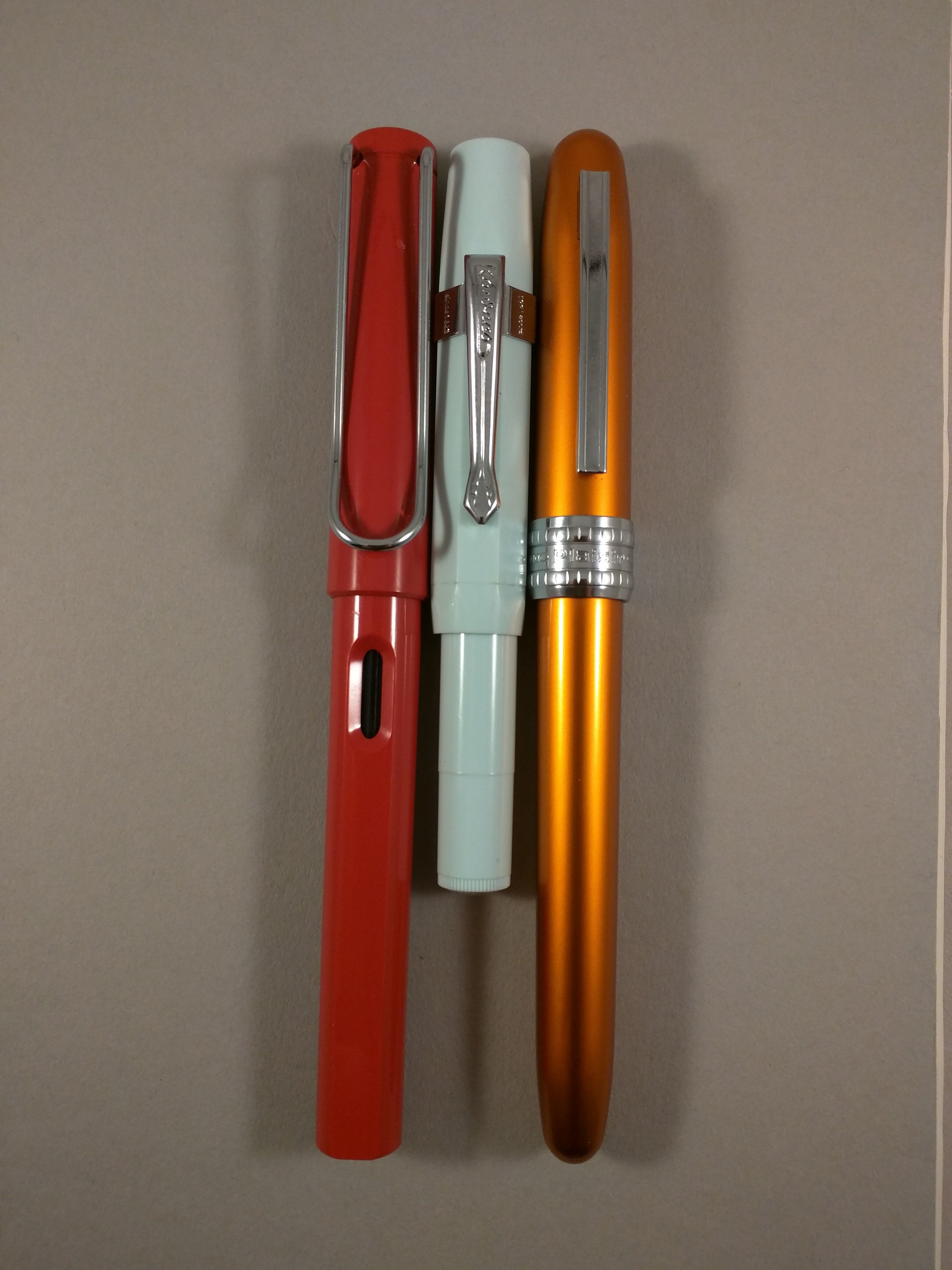 Plaisir, Kaweco Sport and Lamy Safari for comparison