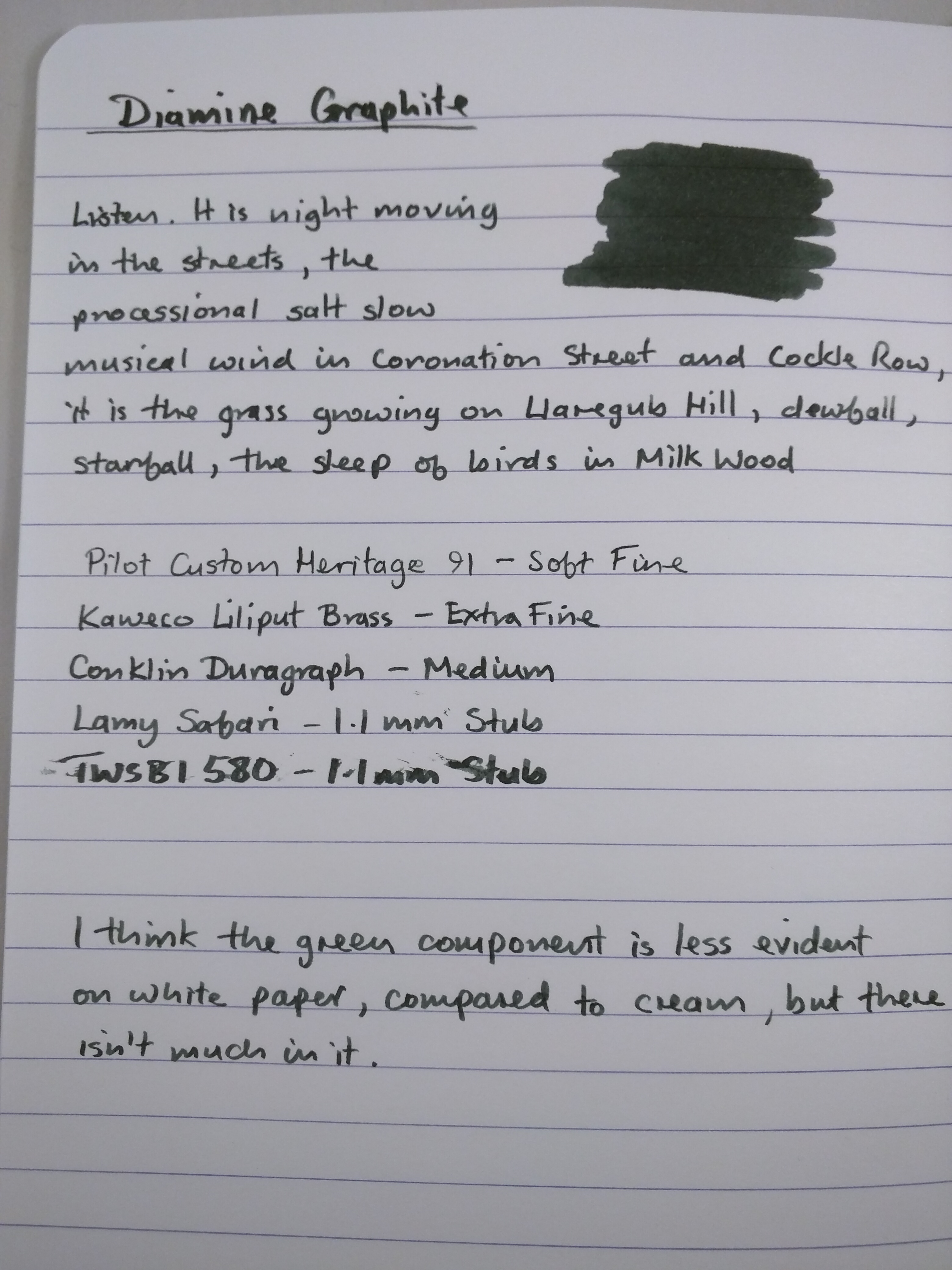 Diamine Graphite Clairefontaine 1951 paper