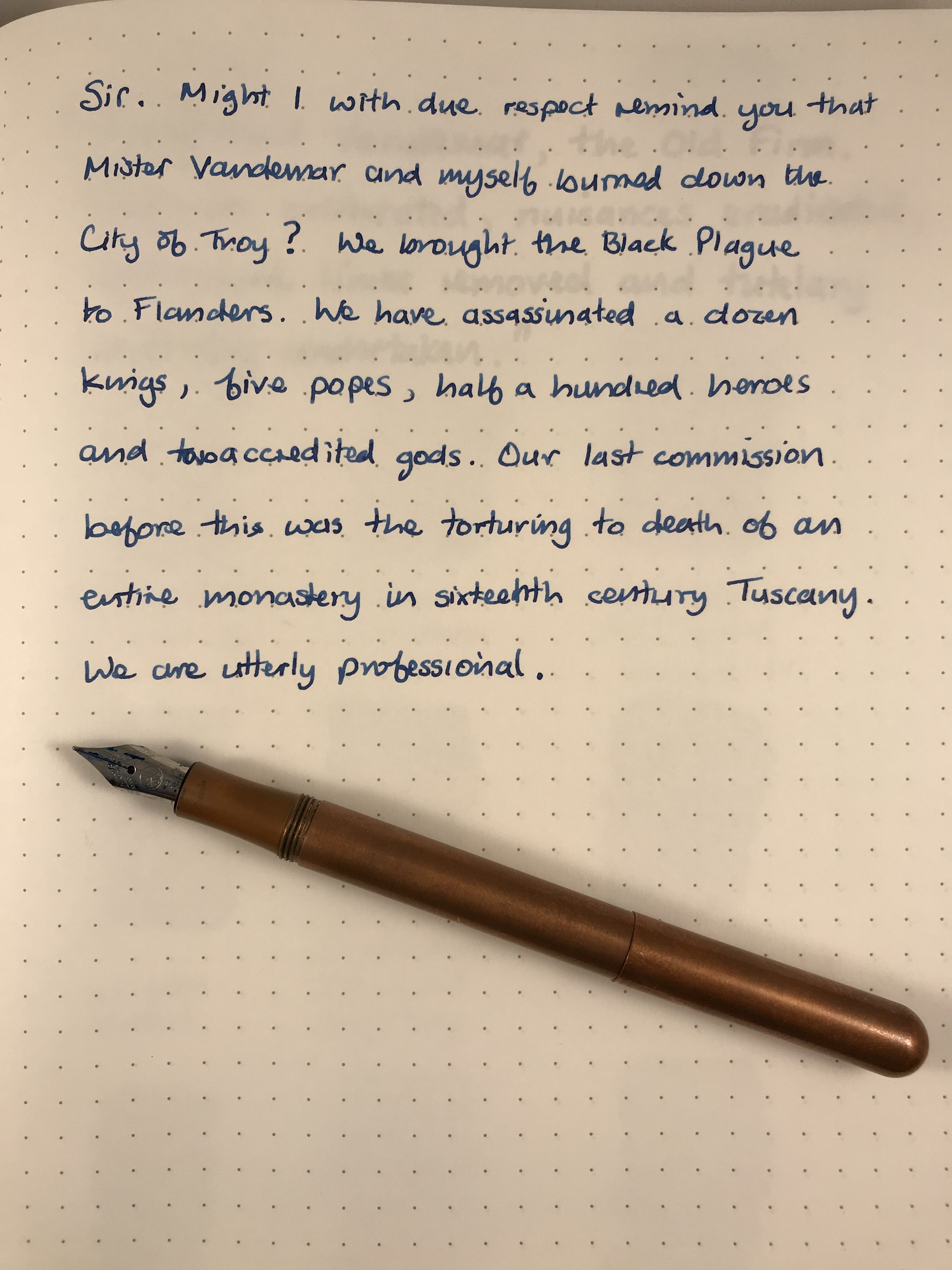 Sailor Sei-boku, Tomoe River, Kaweco Lilliputian, fine nib