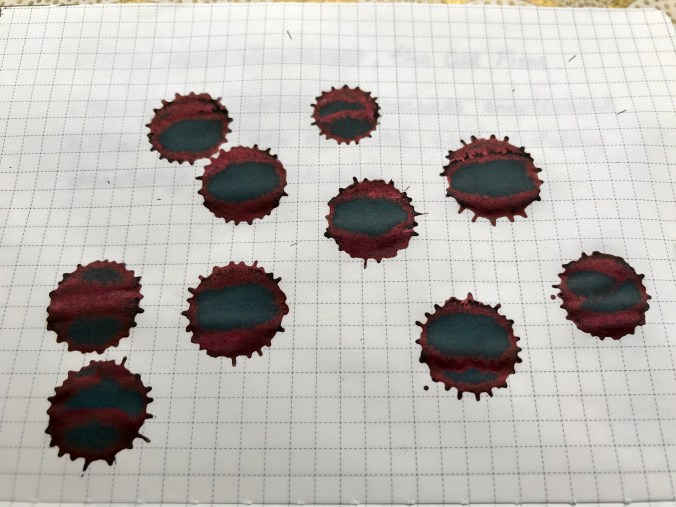 Rikyucha ink splats and sheen