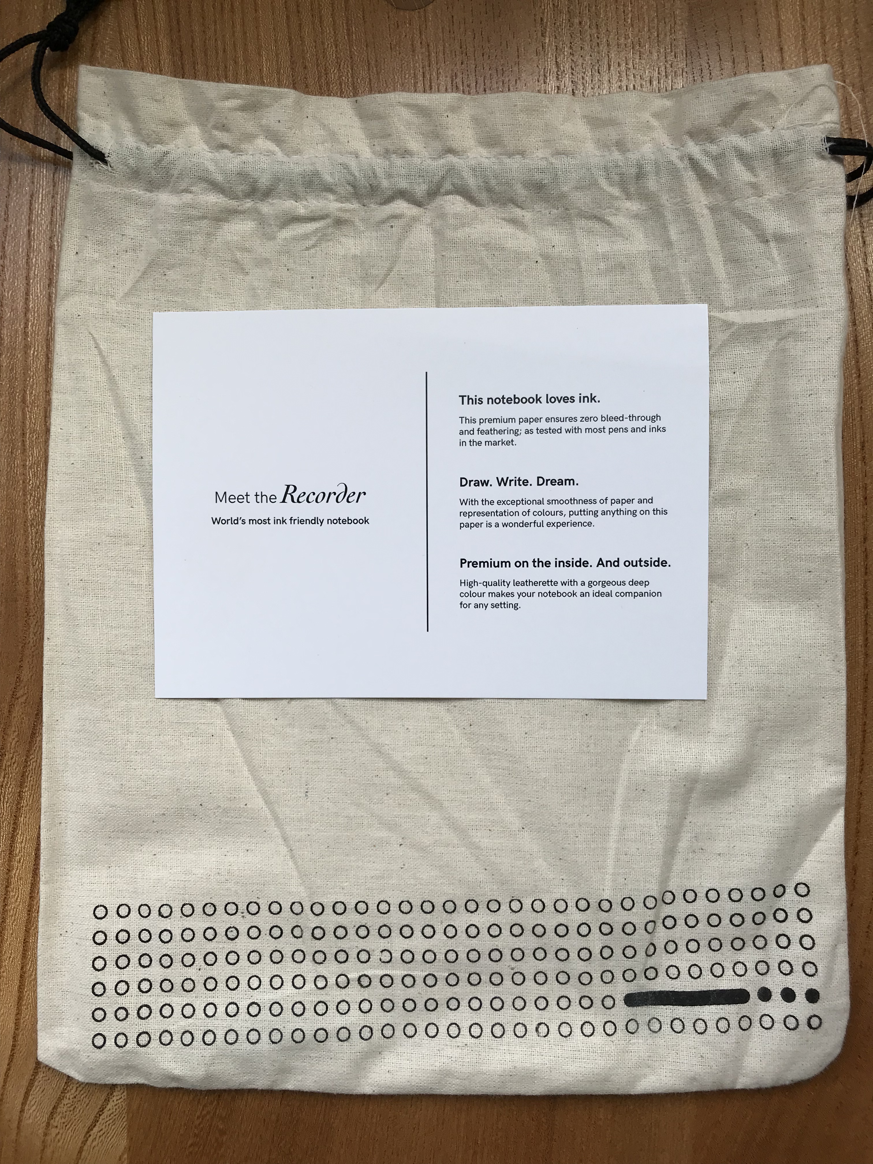 Endless notebook storage bag