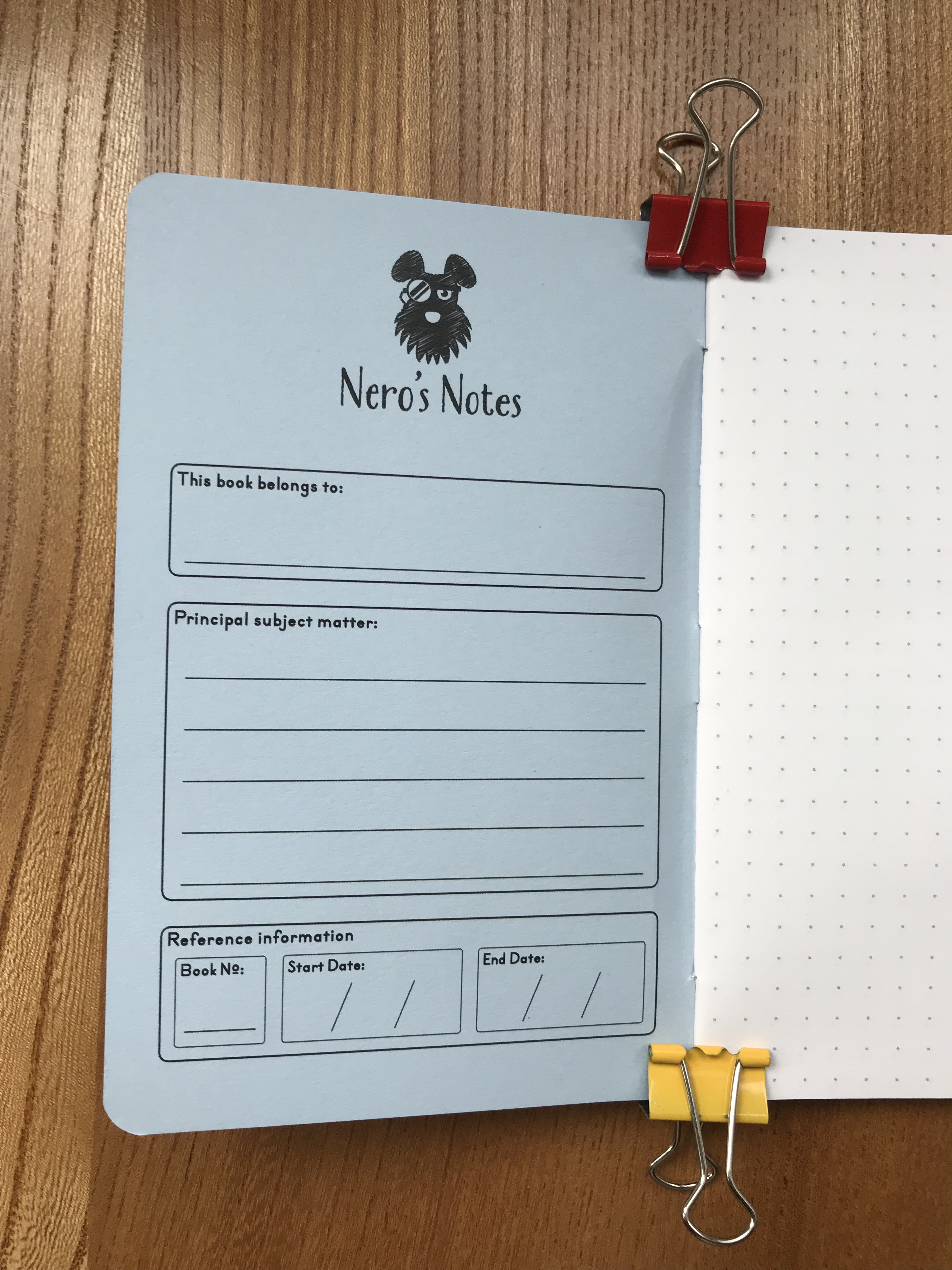 Nero’s Notes Basics inside front cover detail